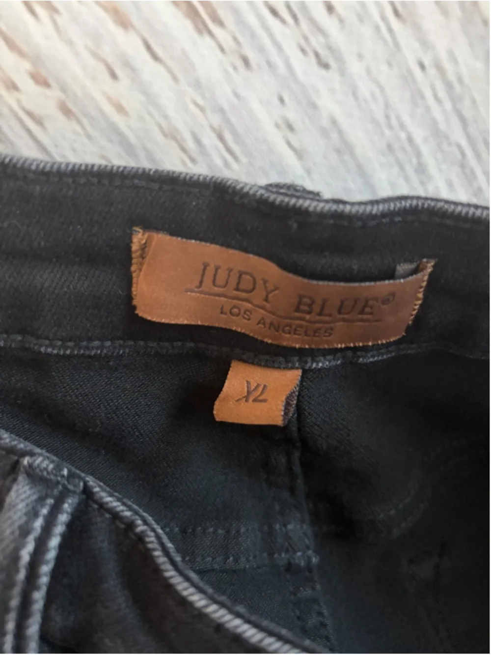 Women's Judy Blue Black Distressed Stretch Denim Skirt Plus Size XL